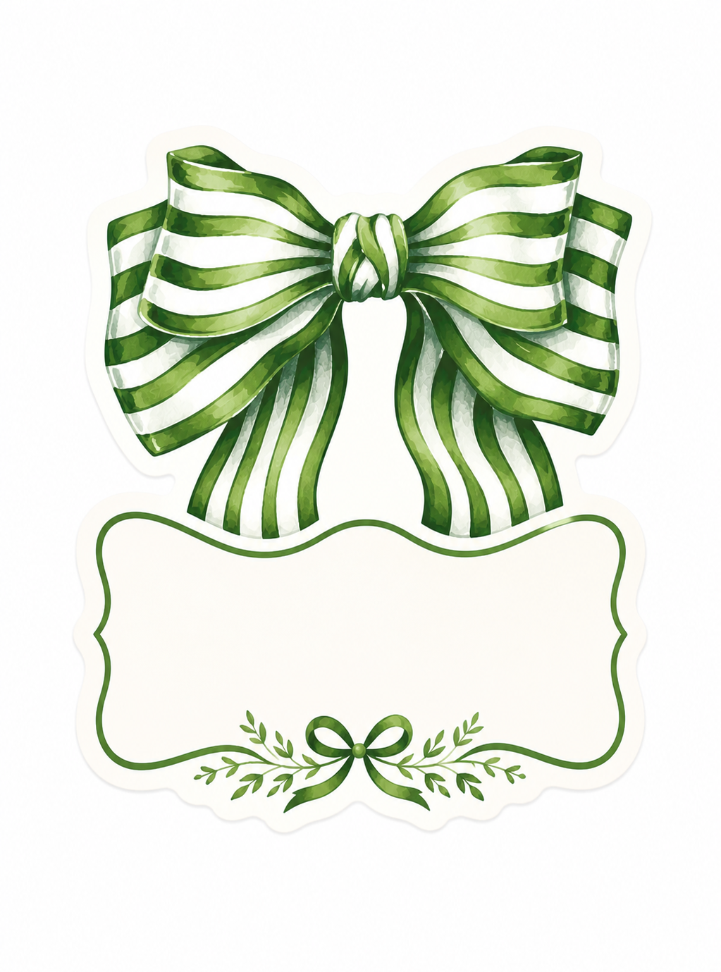 Green Bow Placecard 8 Pack