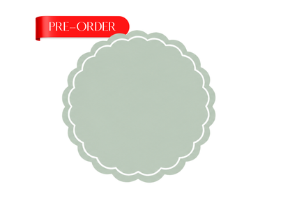 Serenity Scallop Paper Placemat 24 Pack