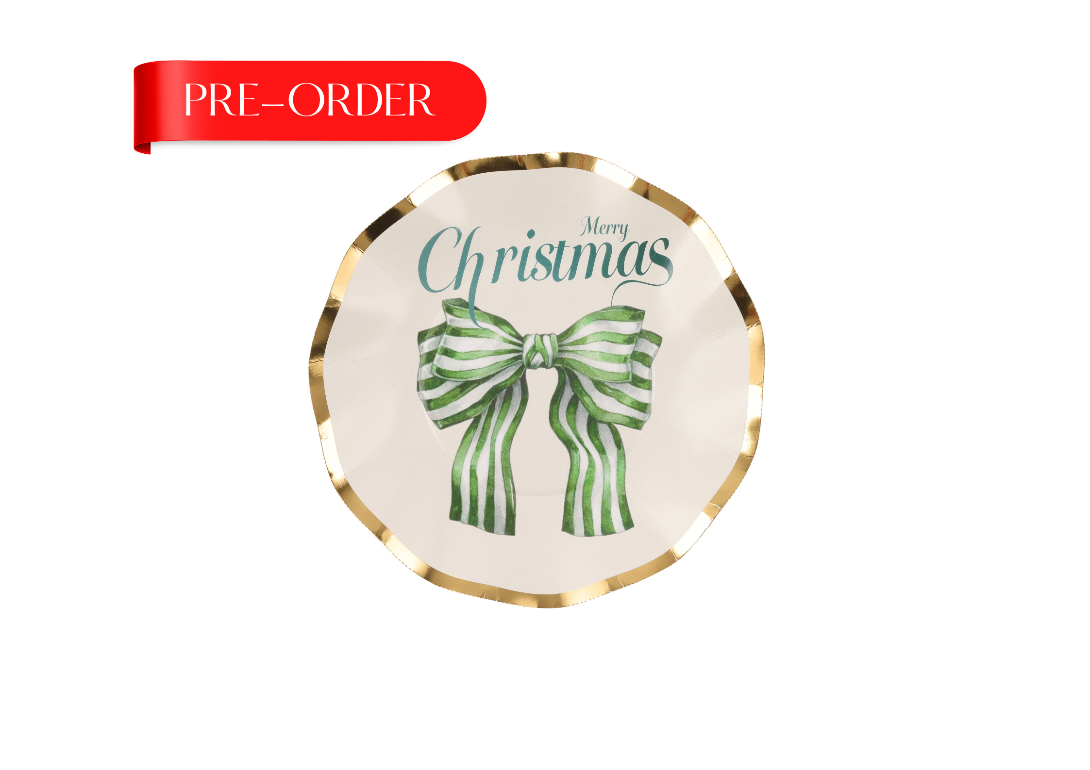 Under the Mistle Bow Side Plate x8