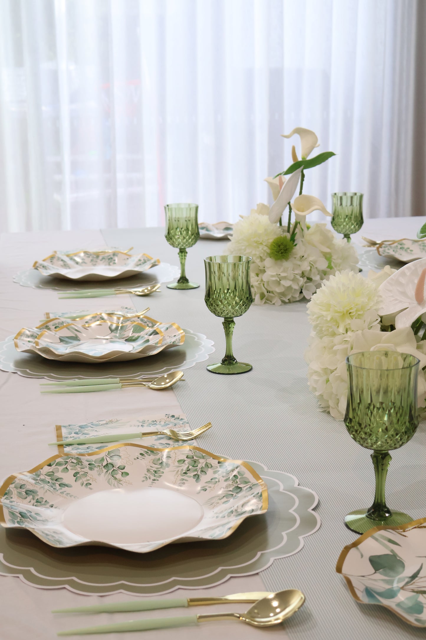 Sage Green Stripe Runner
