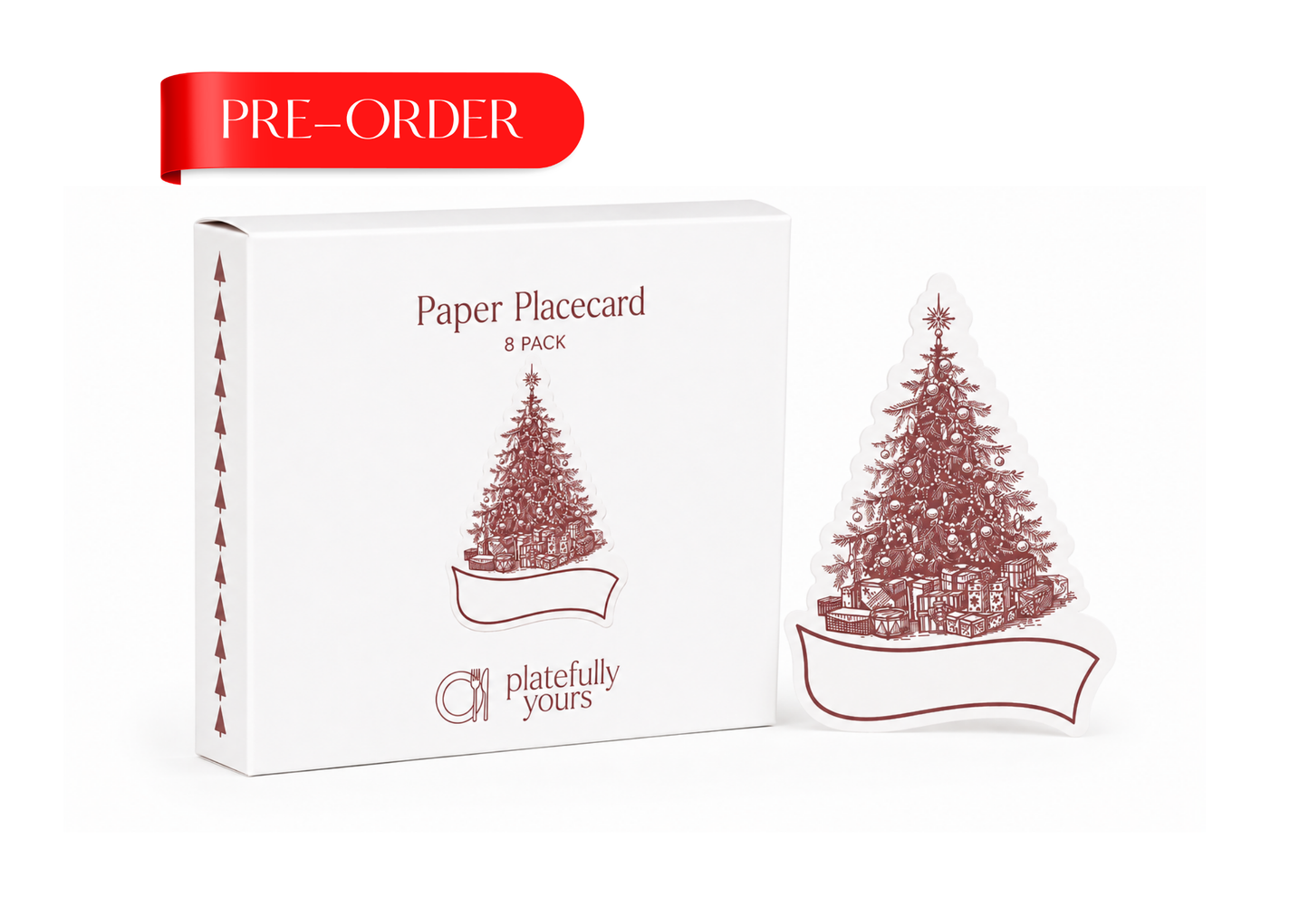 Christmas Tree Placecard 8 Pack