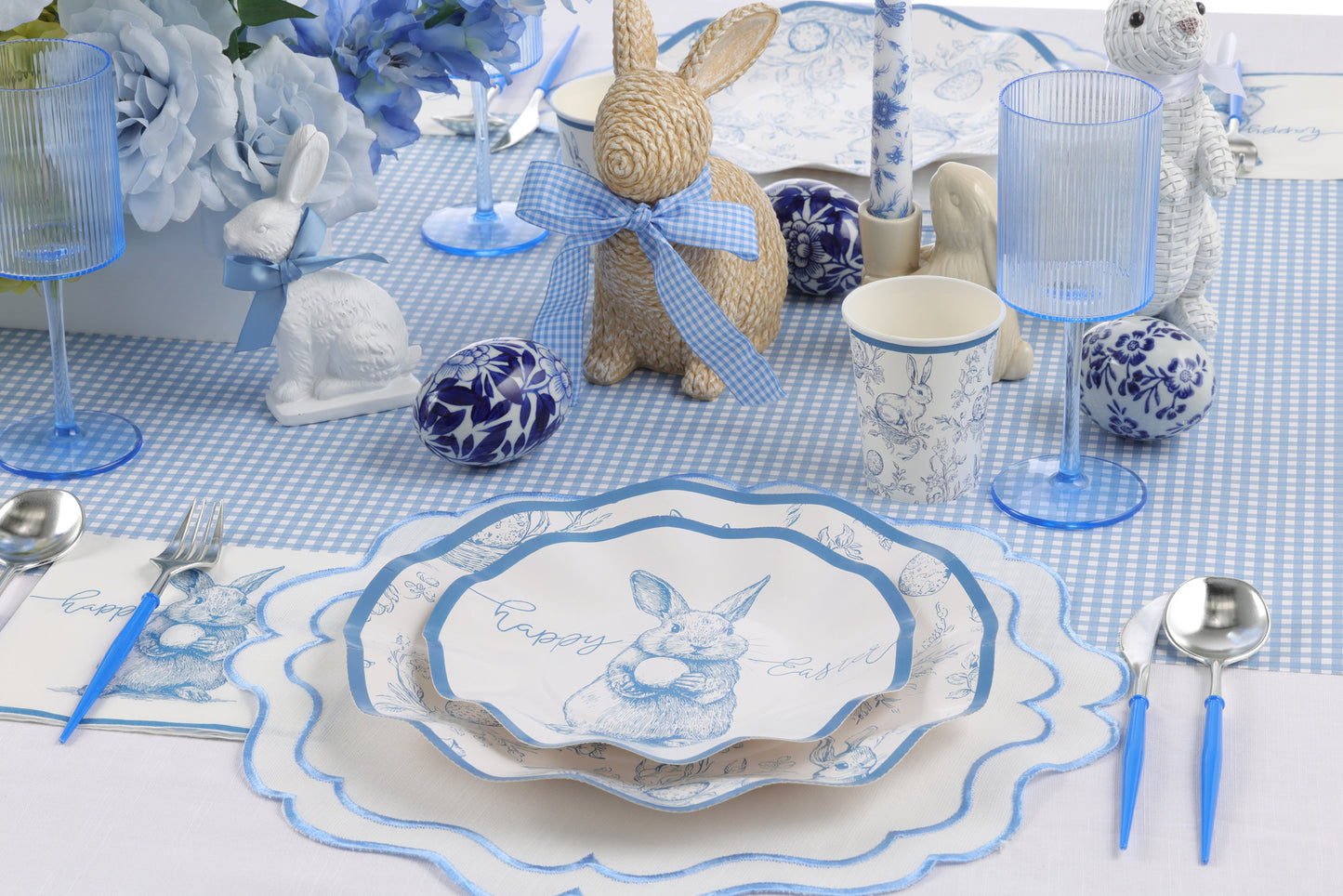 Blue Gingham Runner