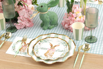 Sage Green Gingham Runner