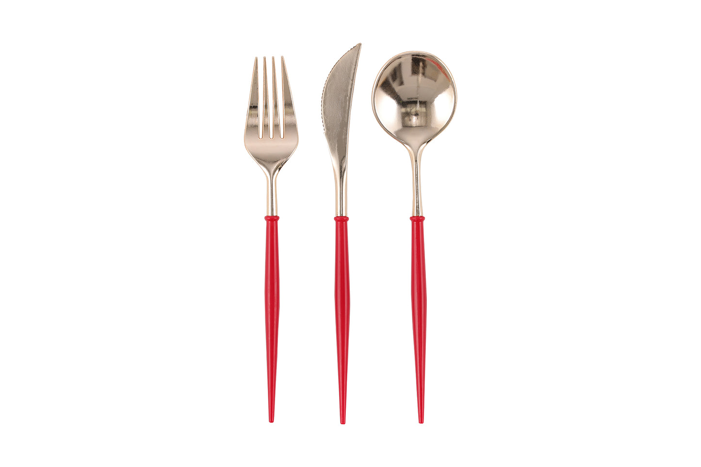 Elegance: Red Cutlery x24