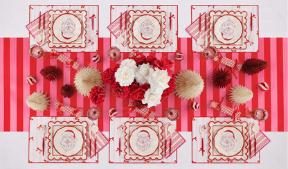 Red Pink Stripe Runner