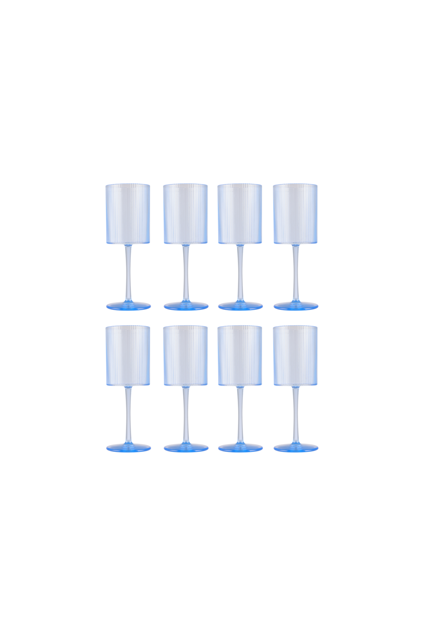 Wine Ripple | Blue | 8 Pack