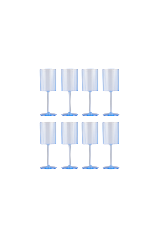 Wine Ripple | Blue | 8 Pack