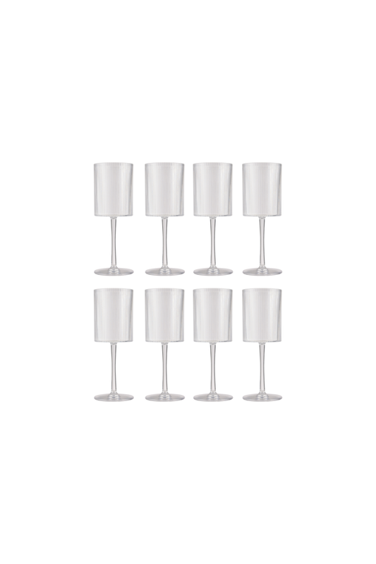 Wine Ripple | Clear | 8 Pack