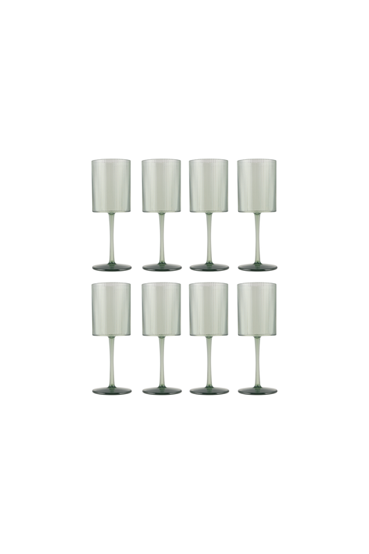 Wine Ripple | Green | 8 Pack