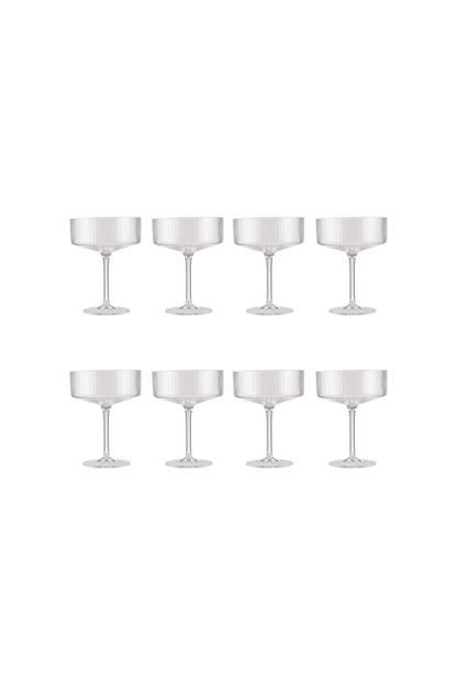 Champagne Ripple | Clear | 8 Pack